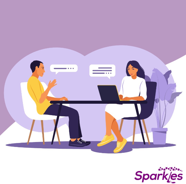 work trial employmentimage of a man being interviewed by a woman