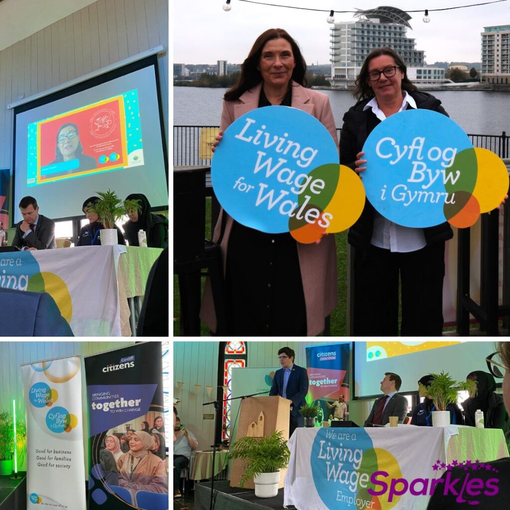 Images showing the promotion of the real living wage week