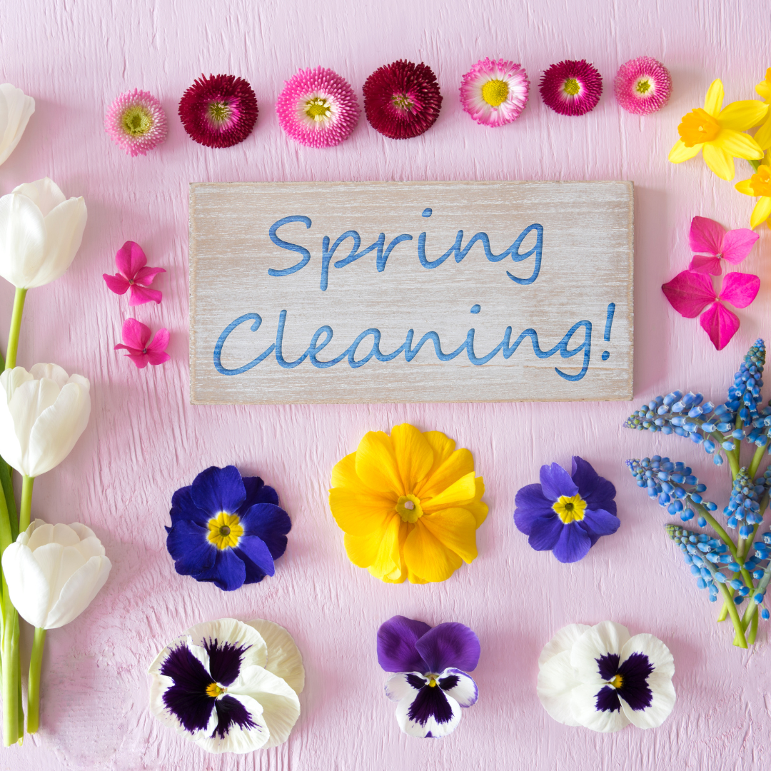 Spring clean picture with flowers